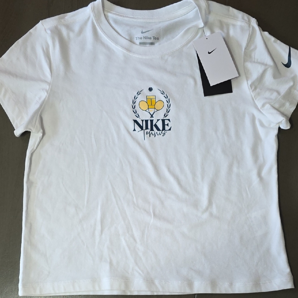 Nike Women's White Tennis Graphic Tee